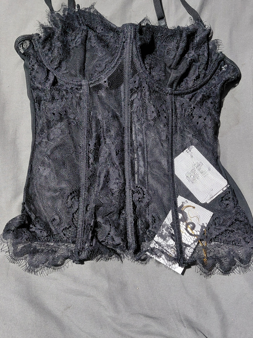 SALE!!! Black Lace Bustier Corset Top - Women Intimates & Sleepwear